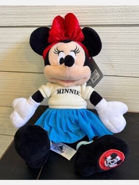 Disney Minnie Mouse Plush with Red Patch & Blue Skirt